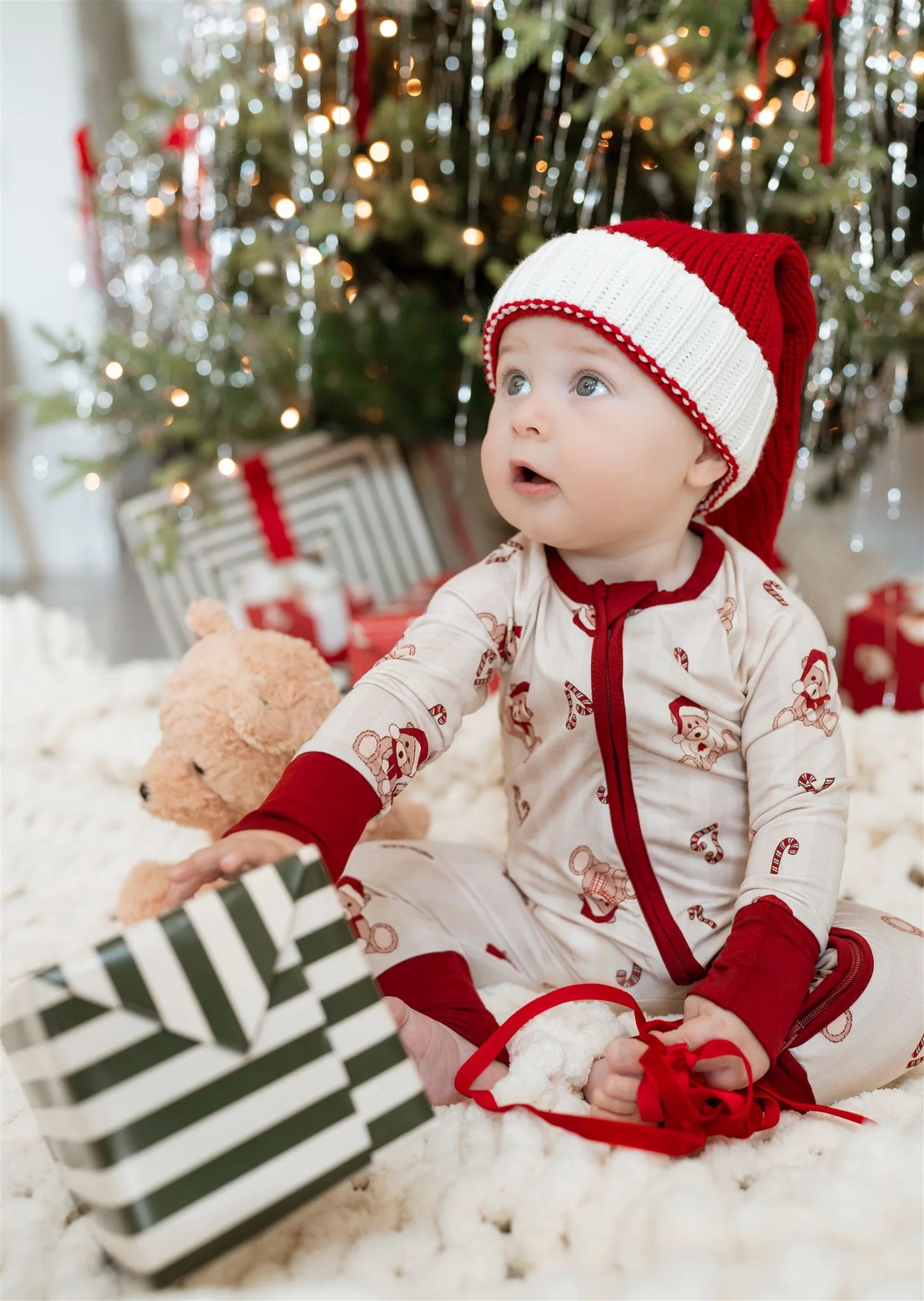 Bear-y Merry Zipper Romper