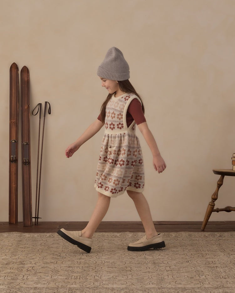 Violette Sweater Dress | Flower Fair Isle