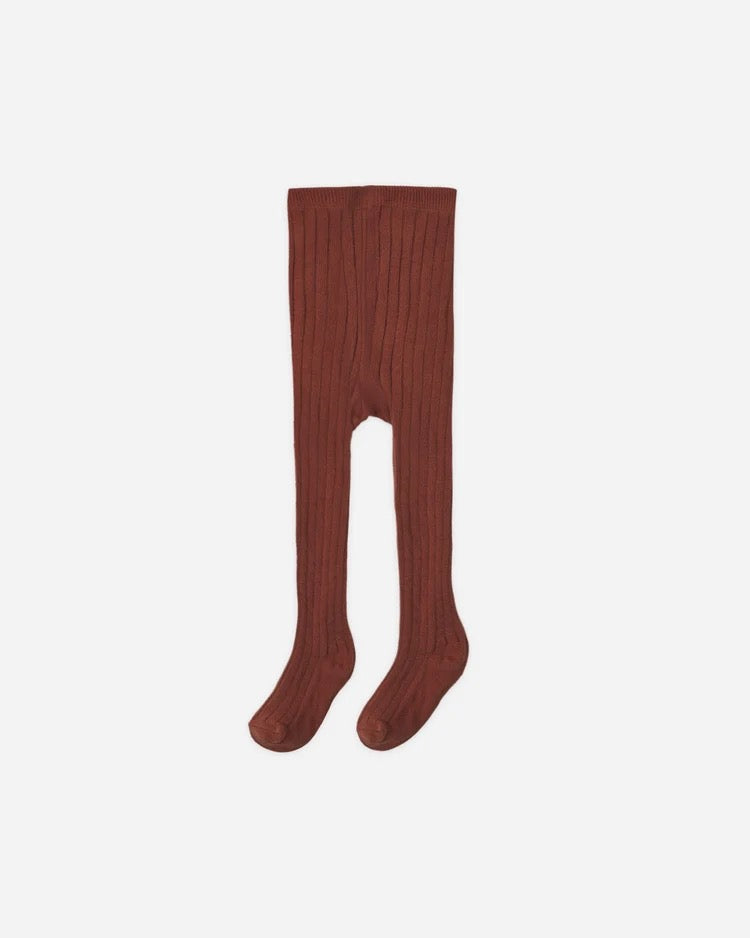 Ribbed Tights | Brick