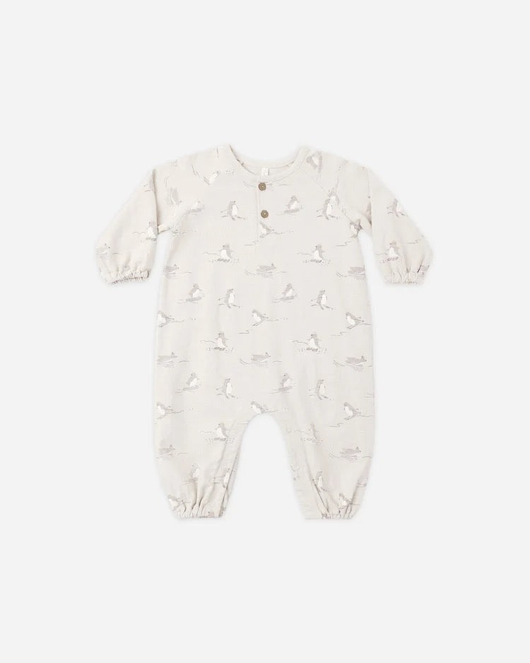 Henley Jumpsuit | Skiing Penguins