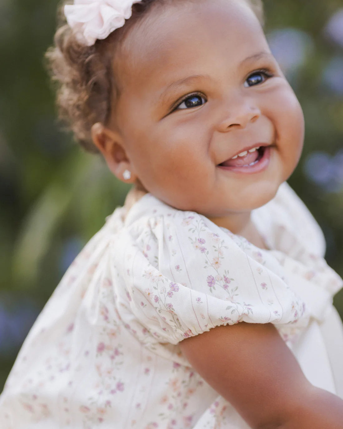 Lyla Romper | Floral Stripe