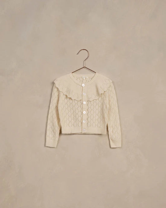 Ruffle Cardigan || Ivory