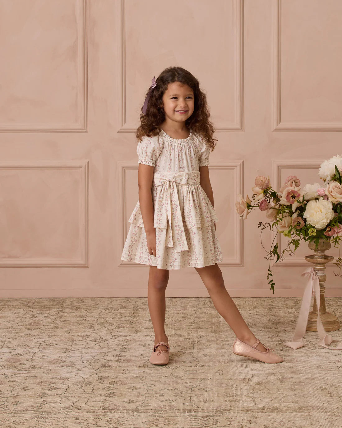 Annette Dress | Floral Stripe