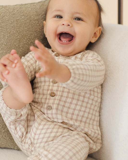 Woven Jumpsuit || Cedar Check