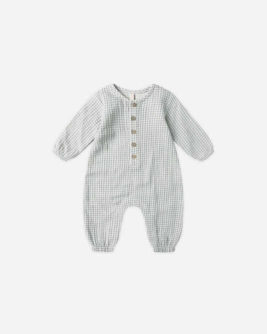 Woven Jumpsuit || Blue Gingham