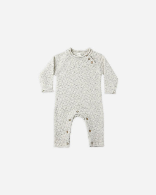 Cozy Heather Knit Jumpsuit || Blue