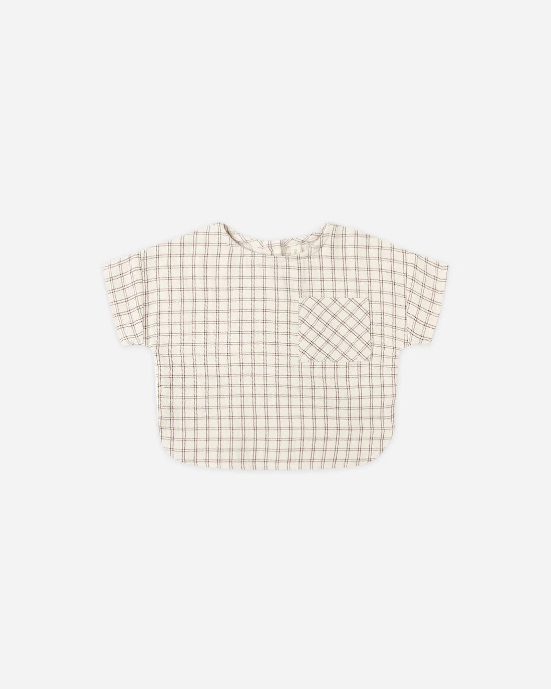 Woven Boxy Top || Cedar Check