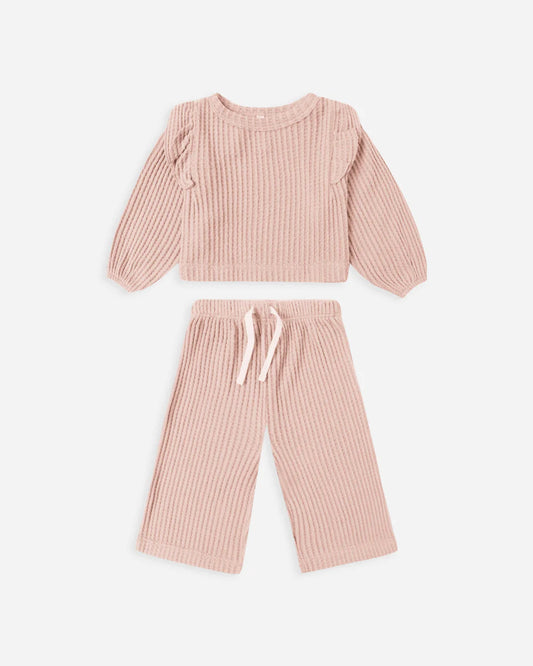 Ruffle Cozy Set || Rose