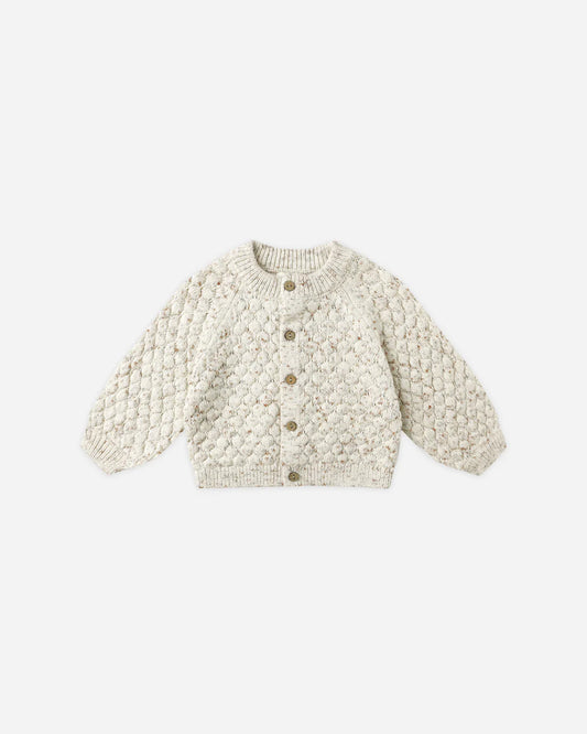 Bubble Knit Cardigan || Natural Confetti