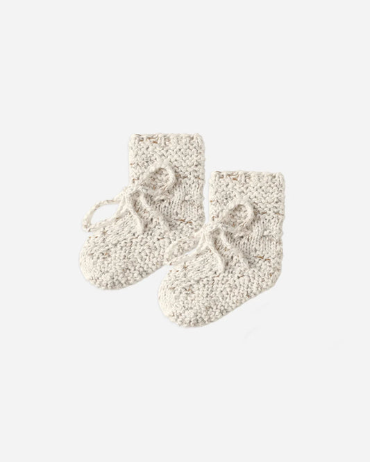 Knit Booties || Natural Confetti