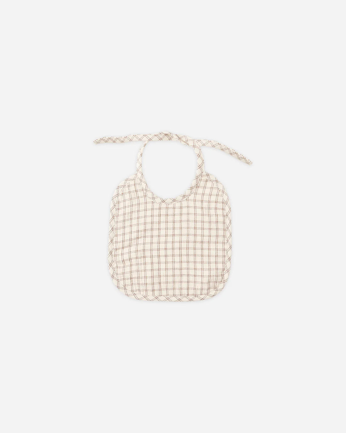 Woven Tie Bib || Cedar Check