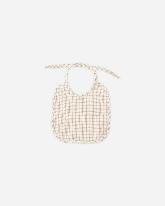 Woven Tie Bib || Cedar Check