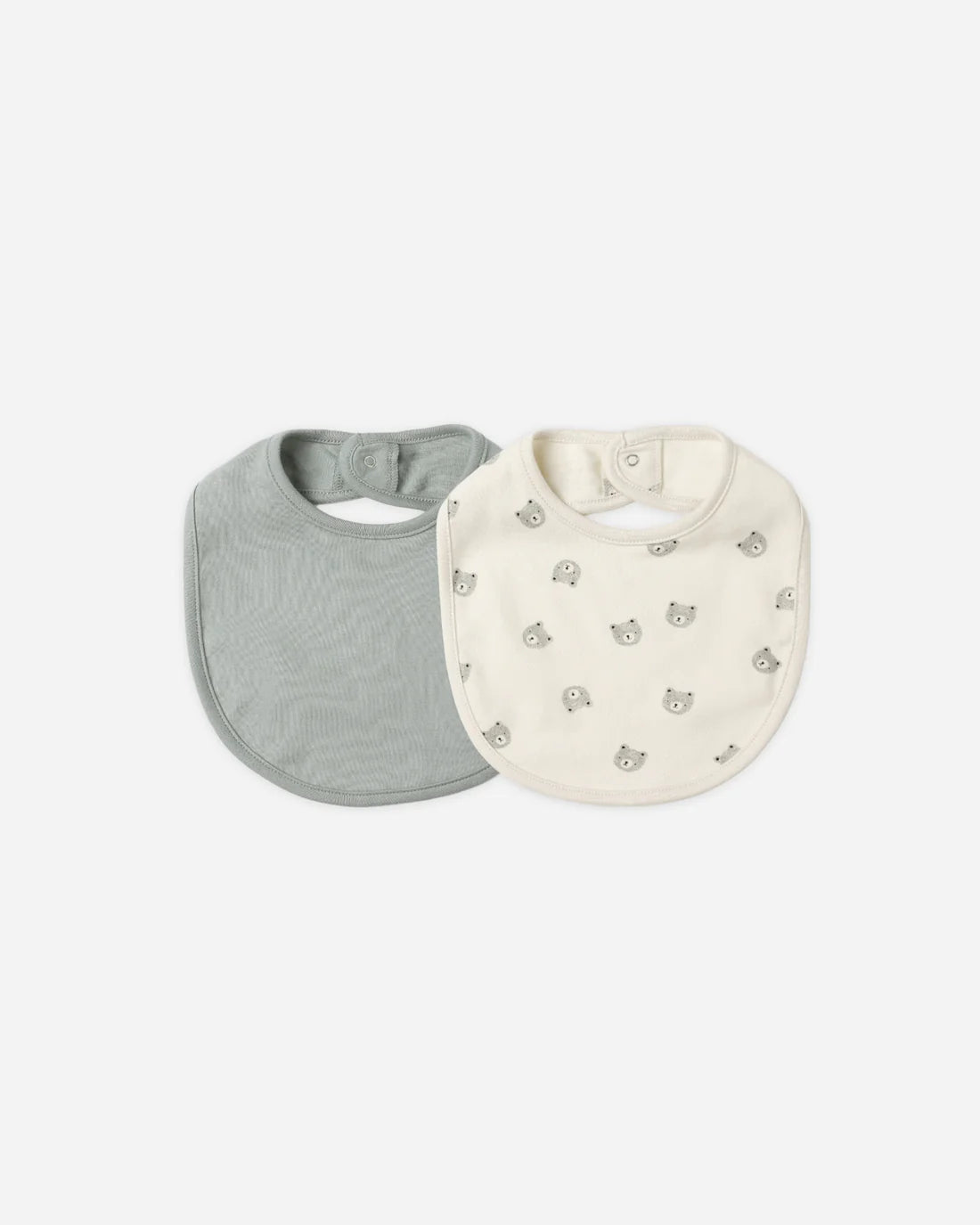 Jersey Snap Bib, 2 Pack || Bears, Steel Blue