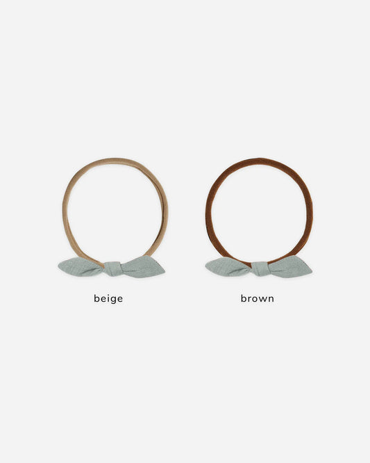 Little Knot Headband || Steel Blue