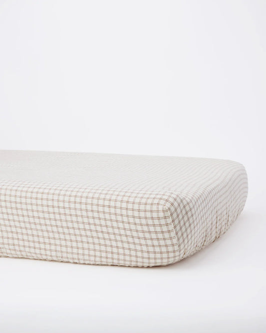 Woven Crib Sheet || Cedar Check