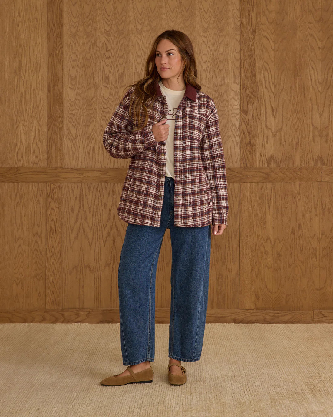 Nashville Quilted Jacket | Burgundy Plaid