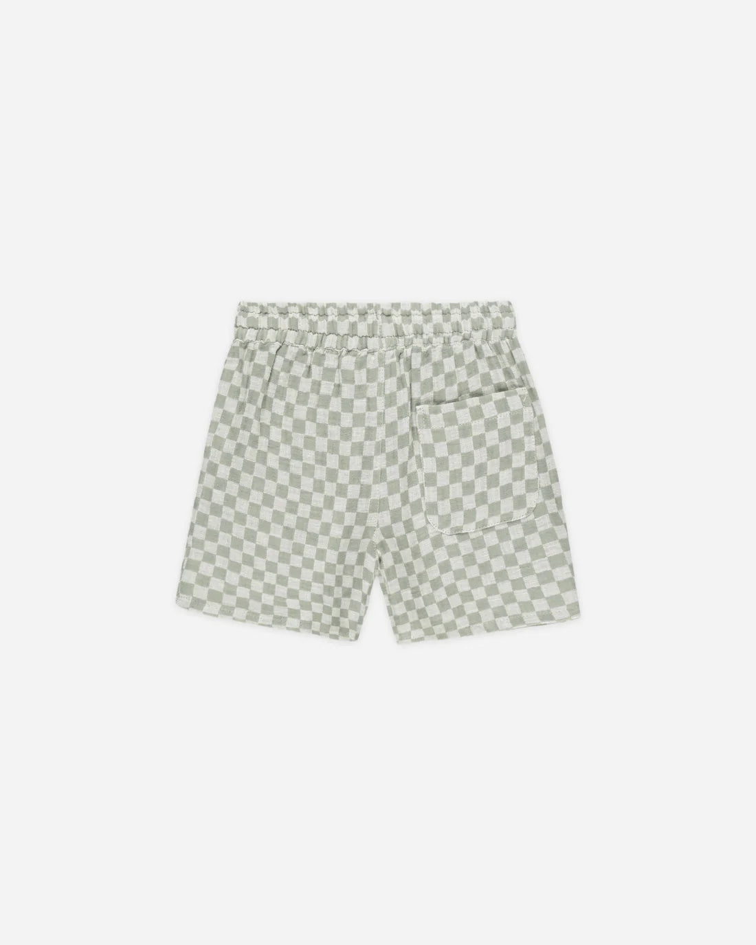 Collared Short Sleeve Shirt + Short Set || Sage Check