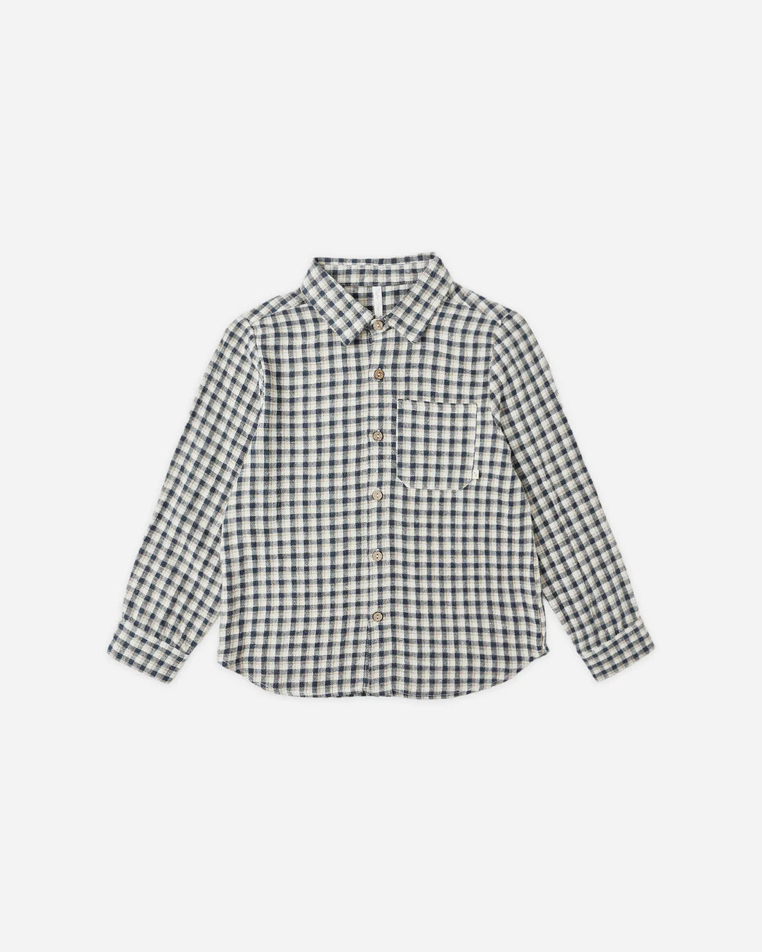 Collared Long Sleeve Shirt || Navy  Check