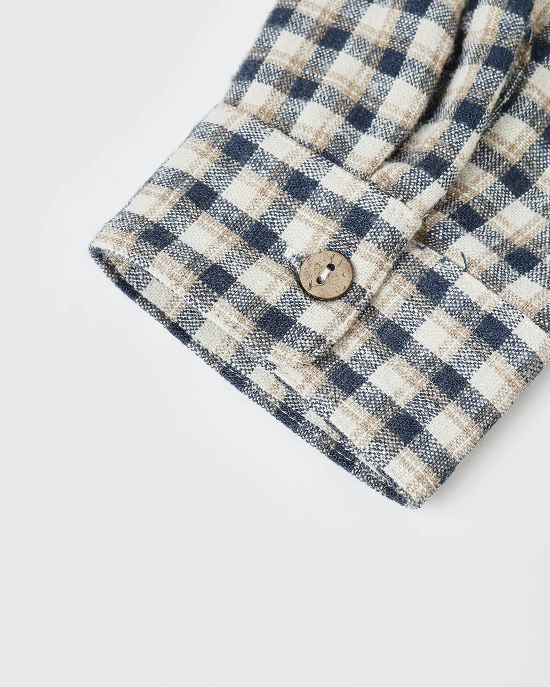 Collared Long Sleeve Shirt || Navy  Check