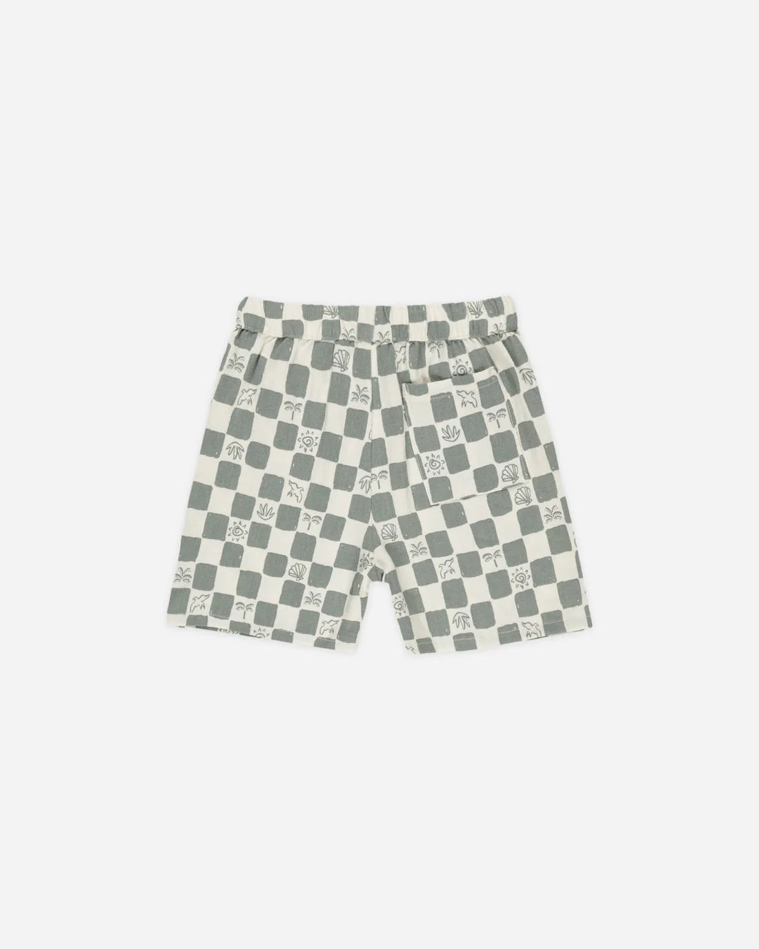 Collared Short Sleeve Shirt + Short Set || Coastal Check