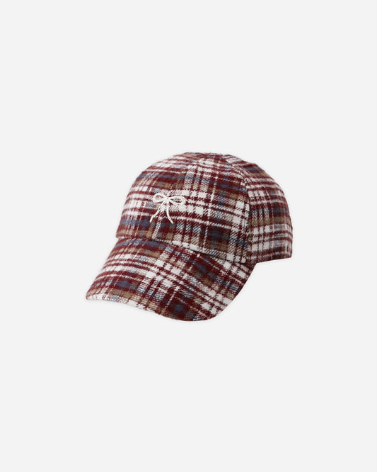 Baseball Hat | Burgundy Plaid