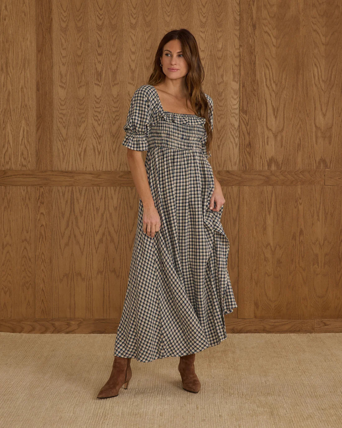 Birdie Dress | Navy Check