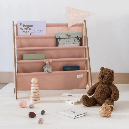 Clay recycled fabric book rack