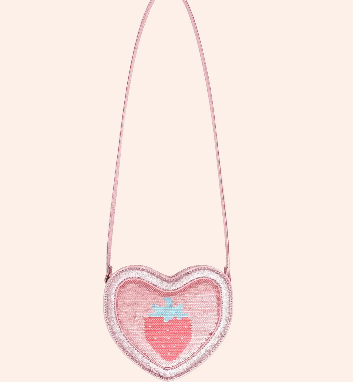 Strawberry Sequin Heart Bag