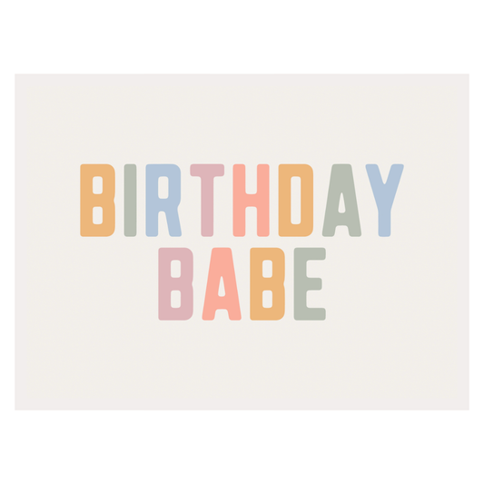 Birthday Babe Banner (Pastel) - Kids Birthday Wall Decor