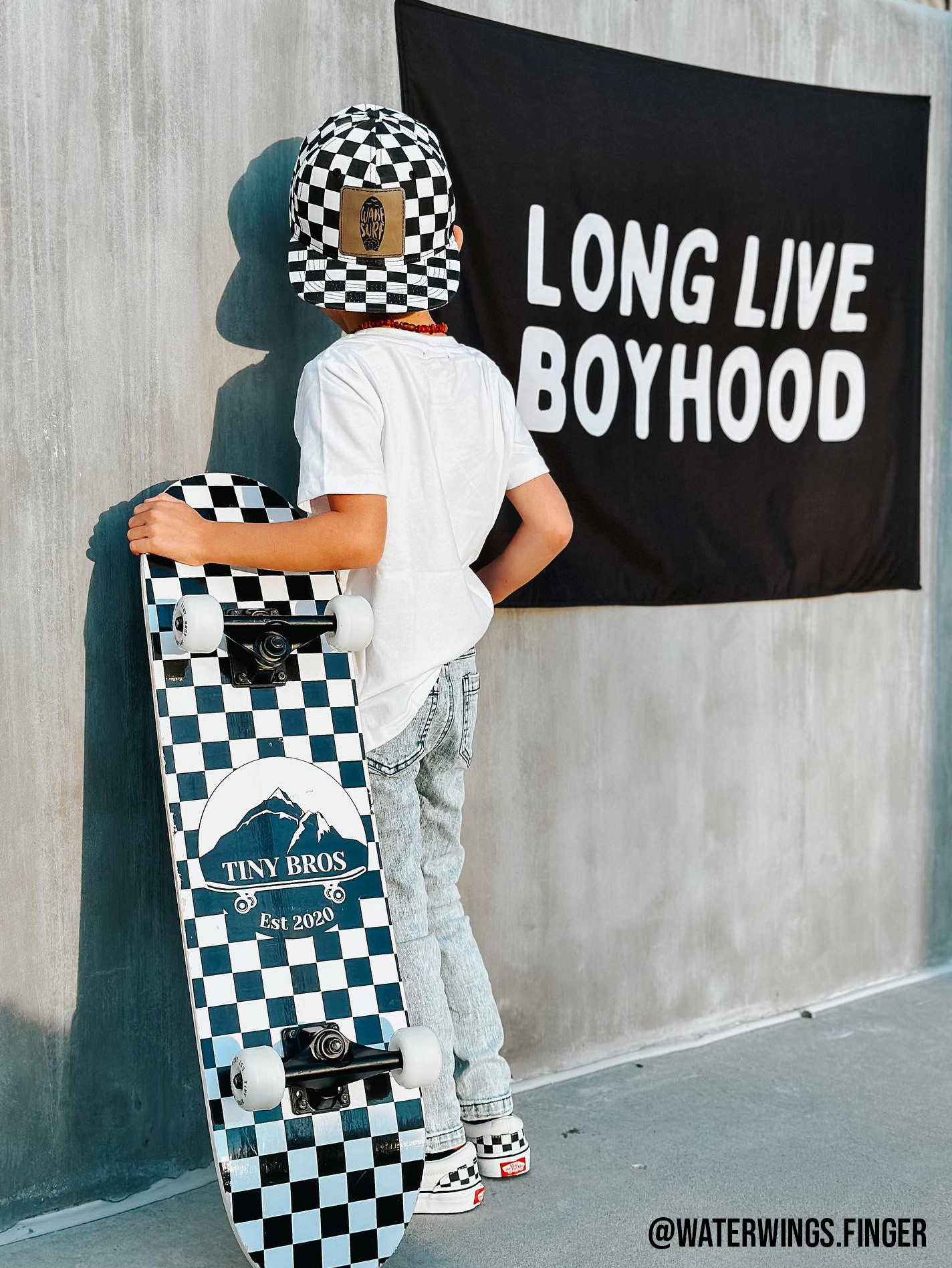Long Live Boyhood Banner | Boys Room Fabric Wall Sign