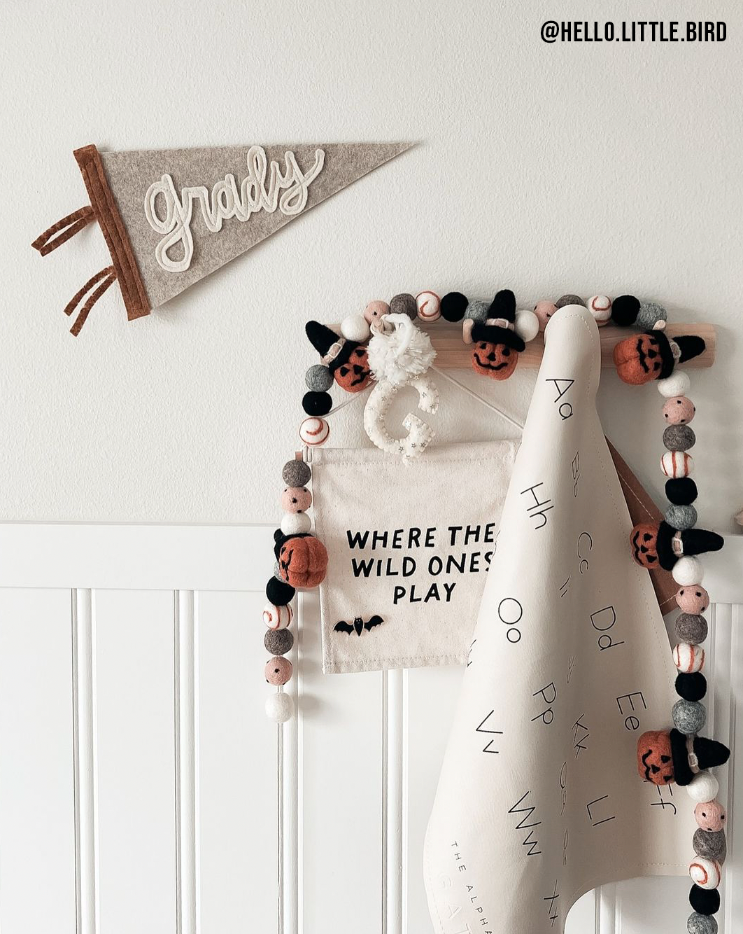 Where The Wild Ones Play Canvas Hang Sign - Kids Decor
