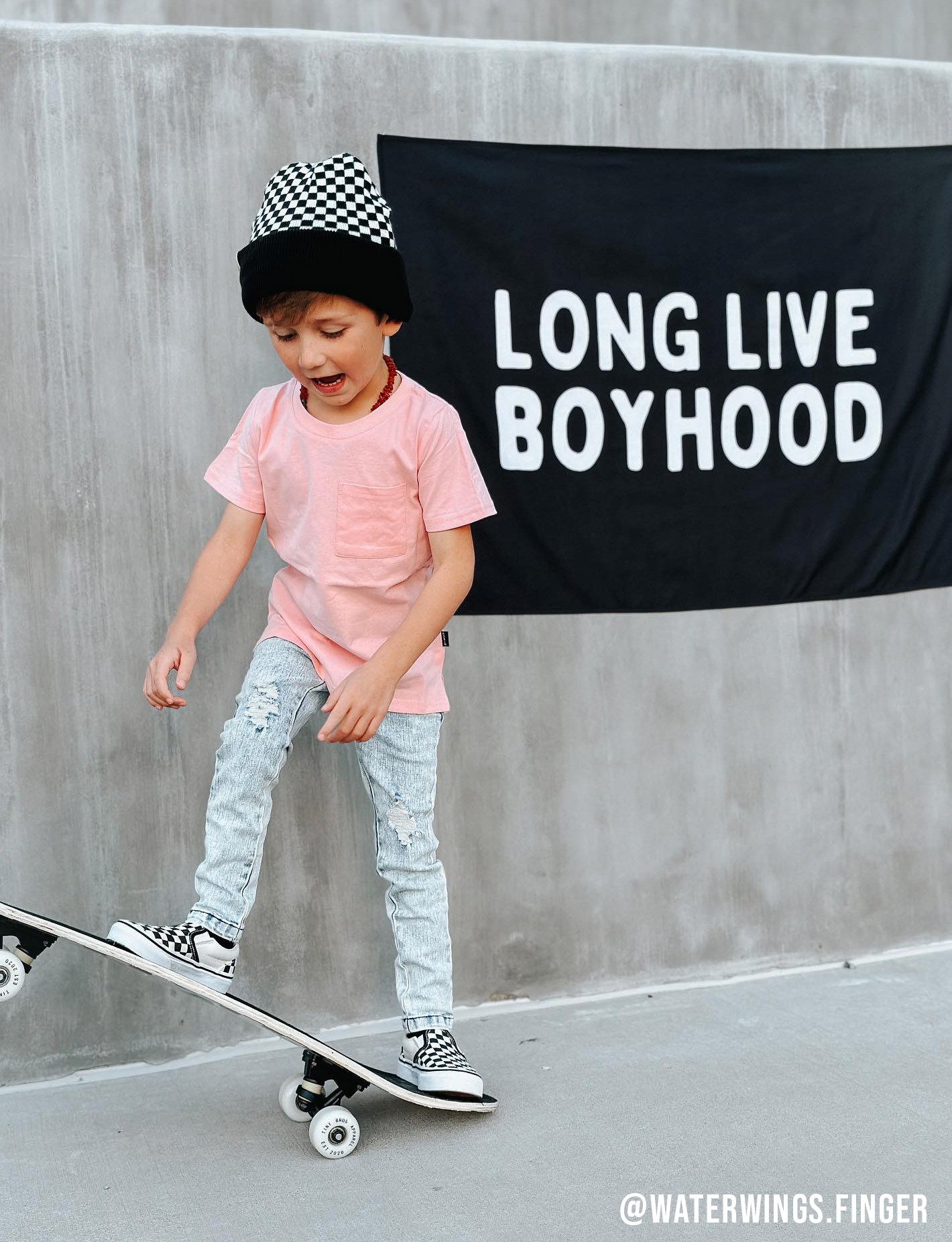 Long Live Boyhood Banner | Boys Room Fabric Wall Sign