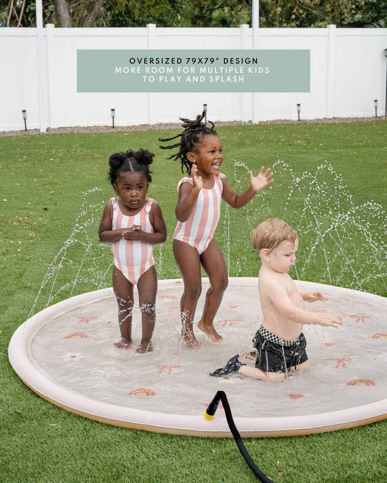 Sprinkler Splash Pad for Kids - Oversized Backyard Sprinkler