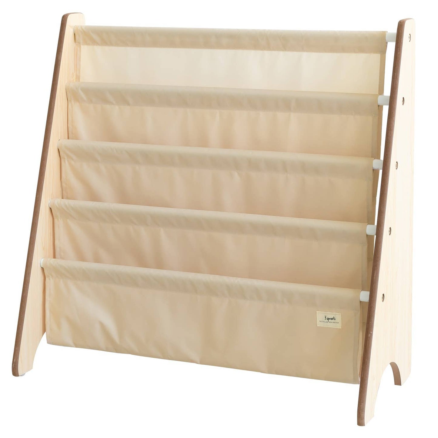 Recycled Fabric Kids Book Rack - Solid Colours