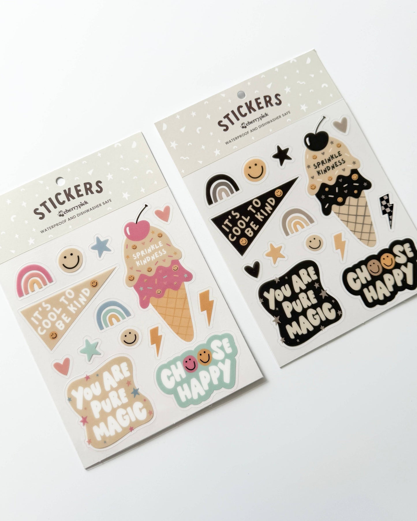 Kindness Waterproof Sticker Sheet (Pastel)
