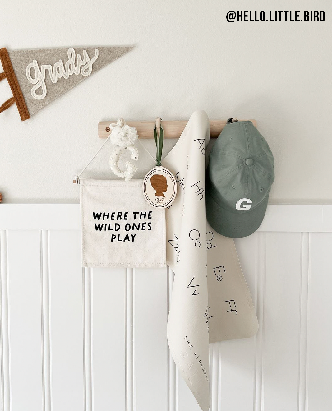 Where The Wild Ones Play Canvas Hang Sign - Kids Decor
