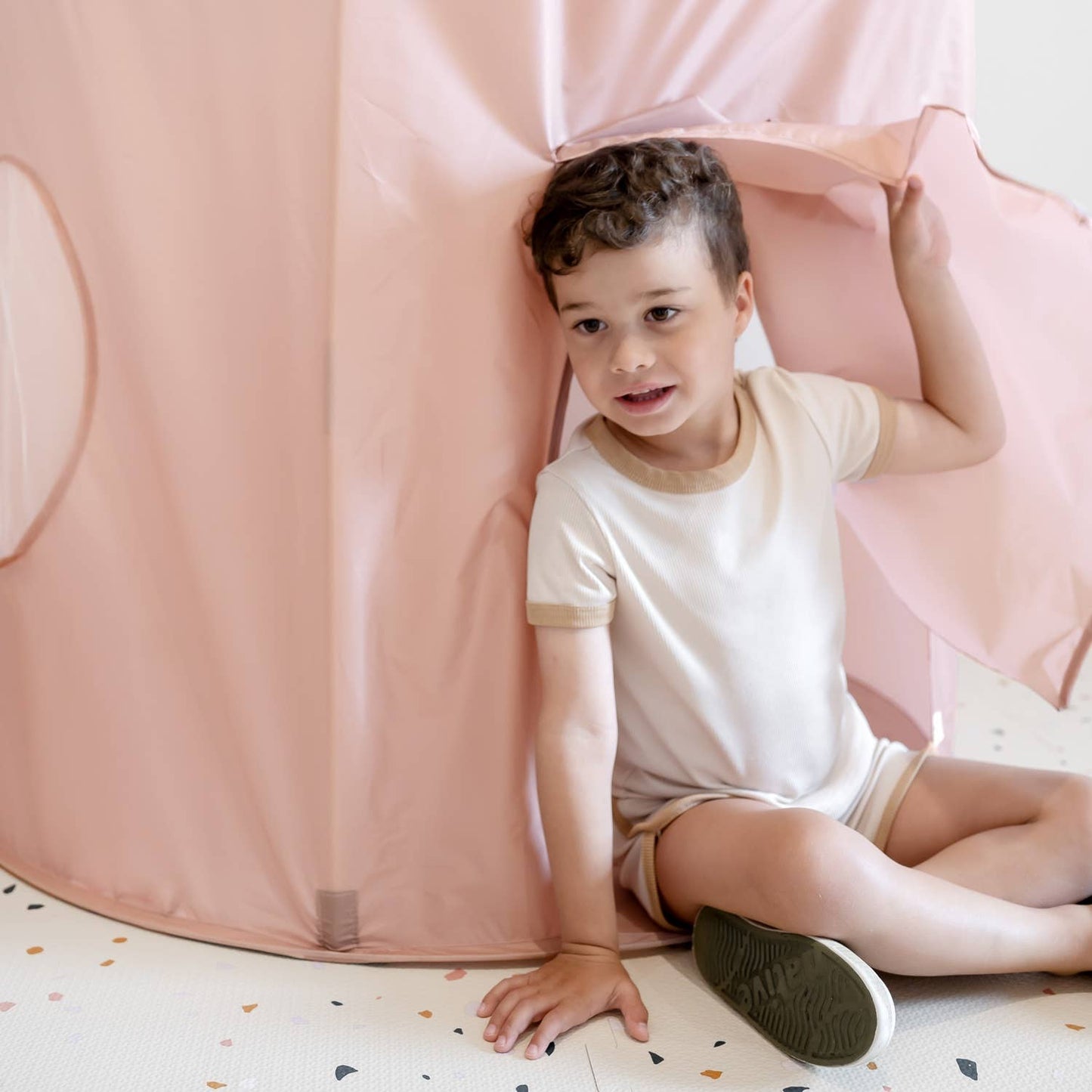 Recycled Fabric Play Tent Castle - Solid Colours