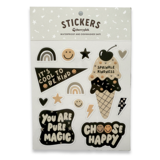 Kindness Waterproof Sticker Sheet (Neutral)