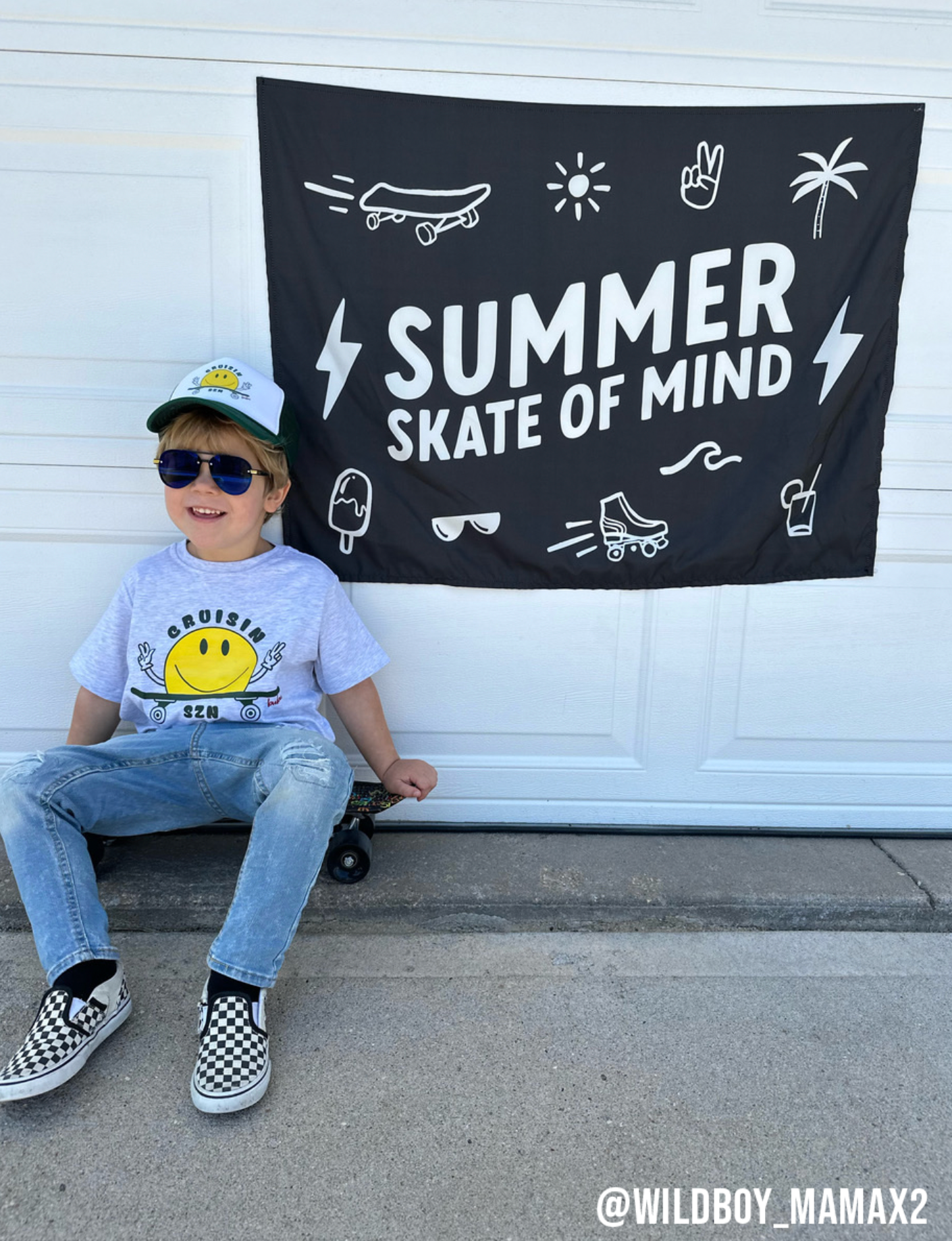Summer Skate of Mind Banner - Boys Wall Decor Sign