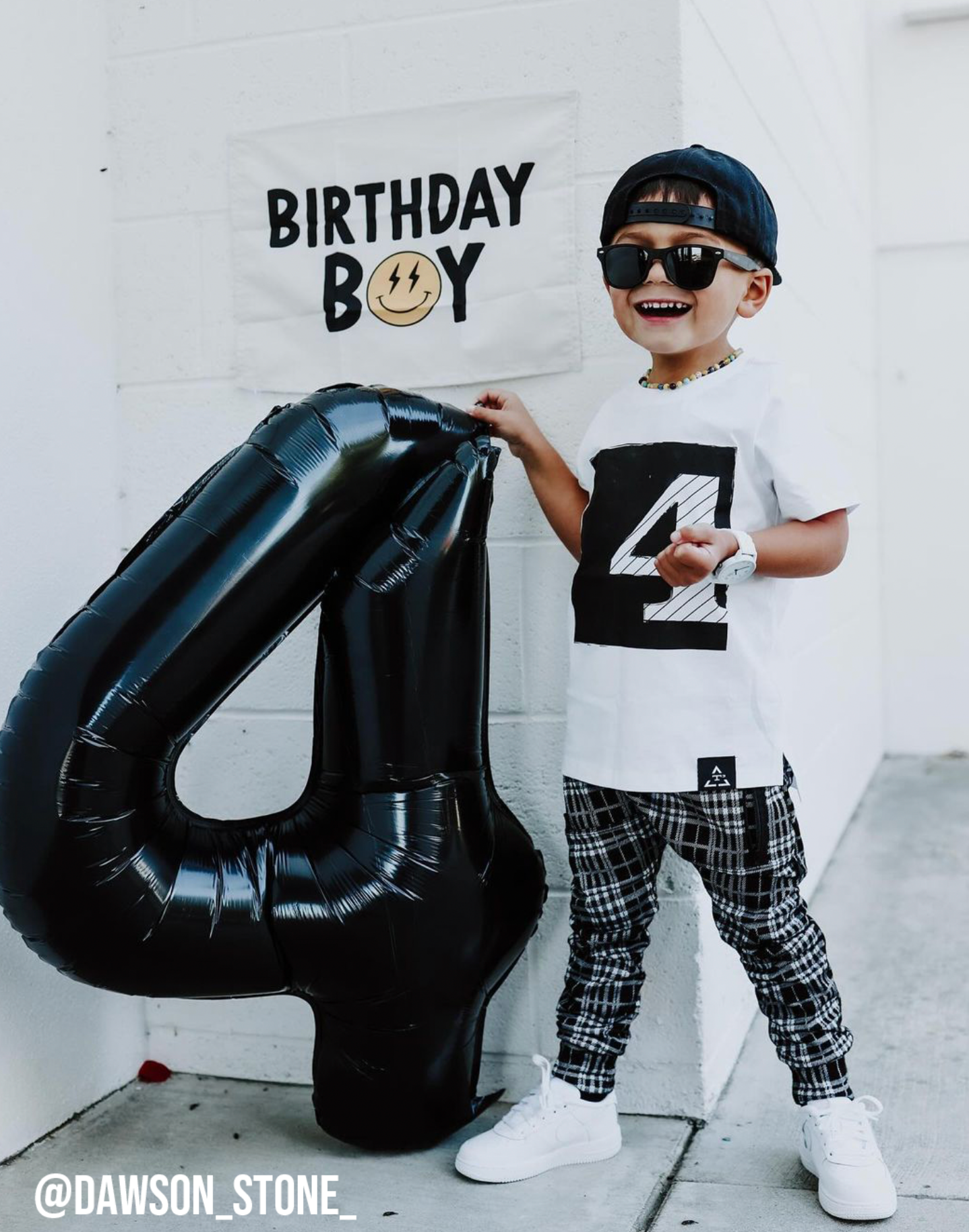 Birthday Boy Banner (Smiley) | Kids Birthday Wall Decor