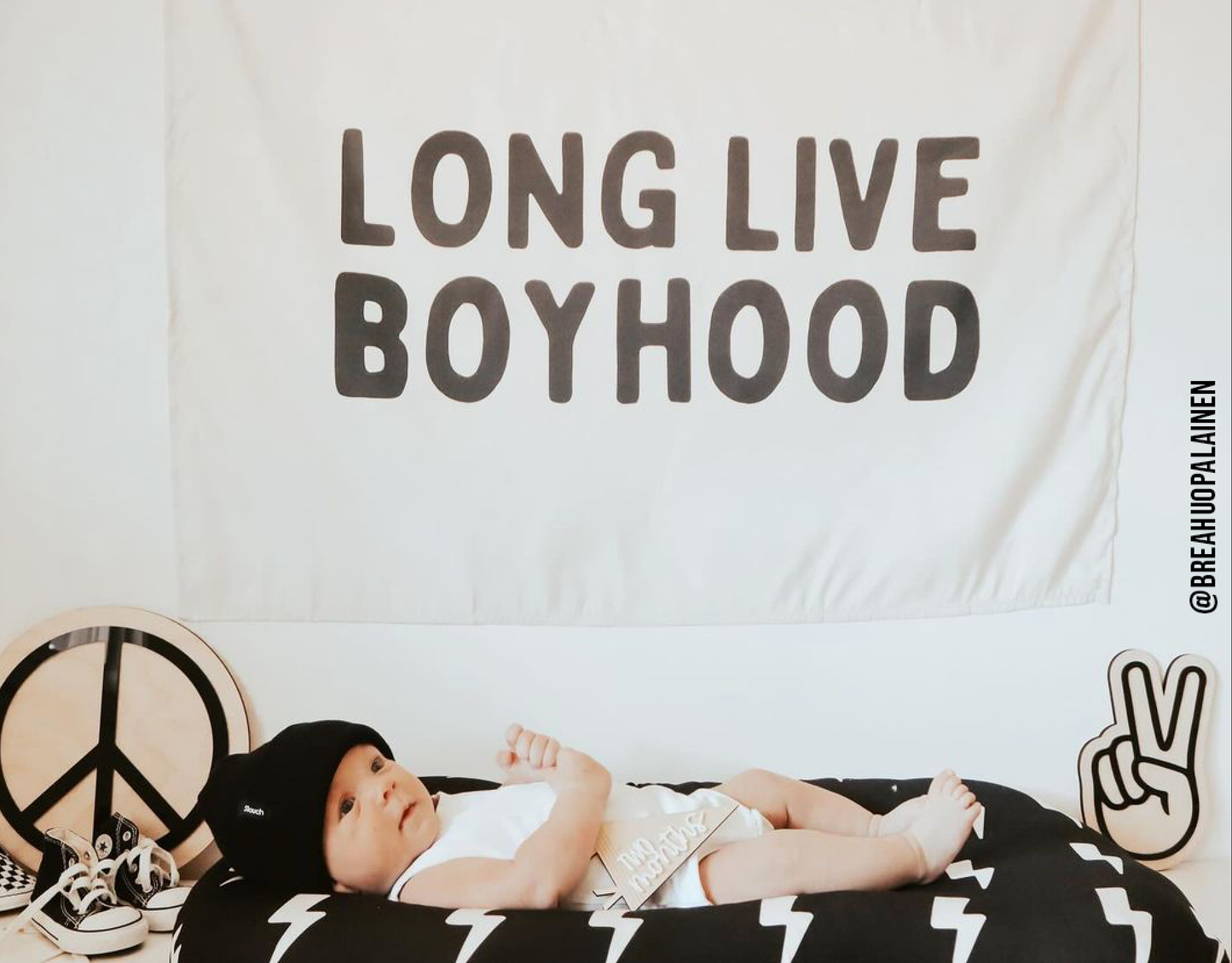 Long Live Boyhood Banner (Natural) - Boys Room Wall Decor