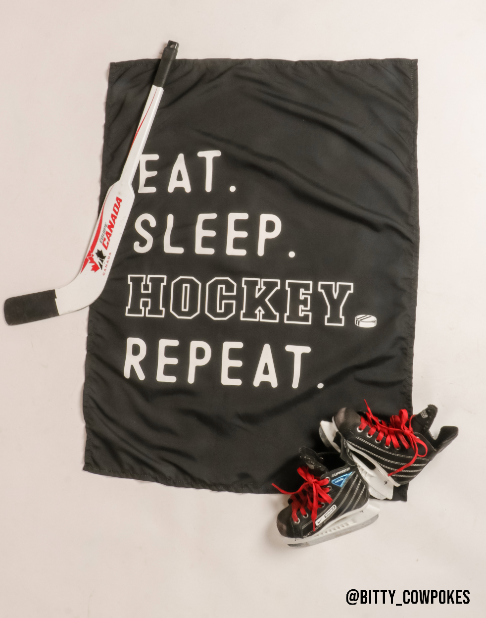 Eat Sleep Hockey Banner | Kids Sports Room Decor