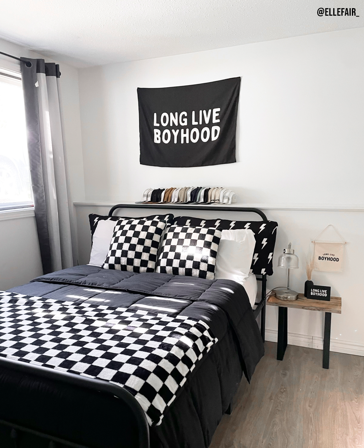 Long Live Boyhood Banner | Boys Room Fabric Wall Sign