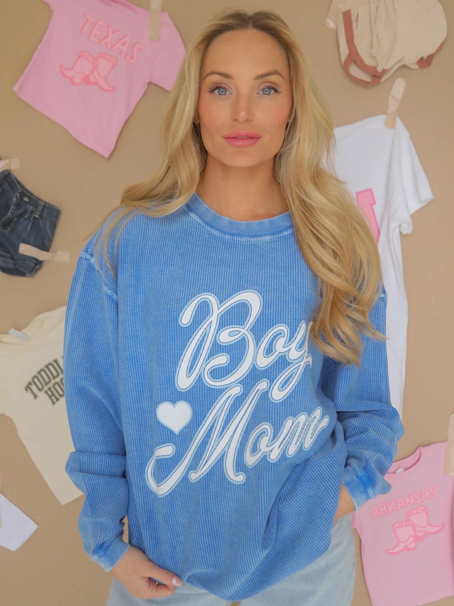 Boy Mom Corded Sweatshirt