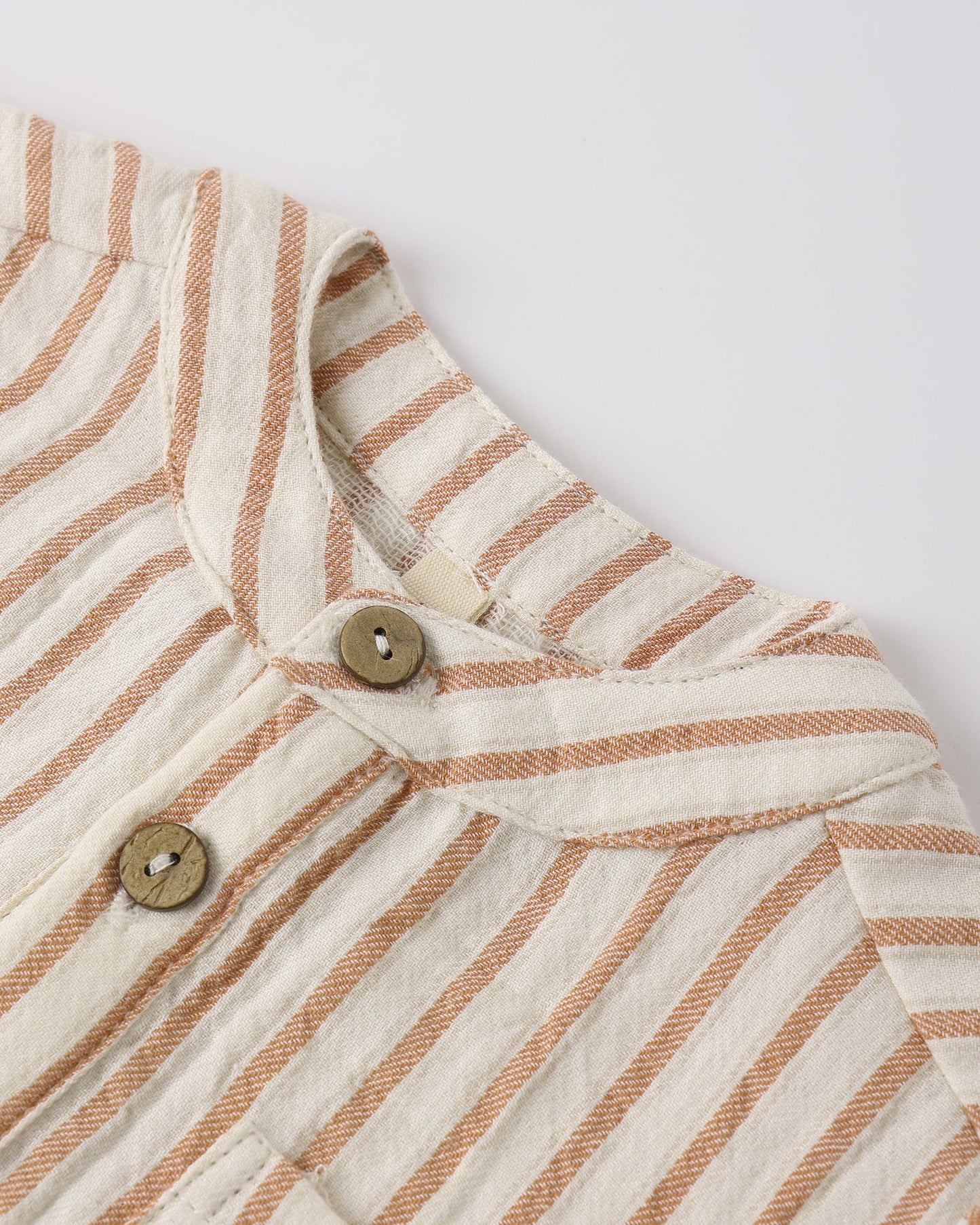Jaxson Shirt Vintage Stripe + Woven Short Poppy Set