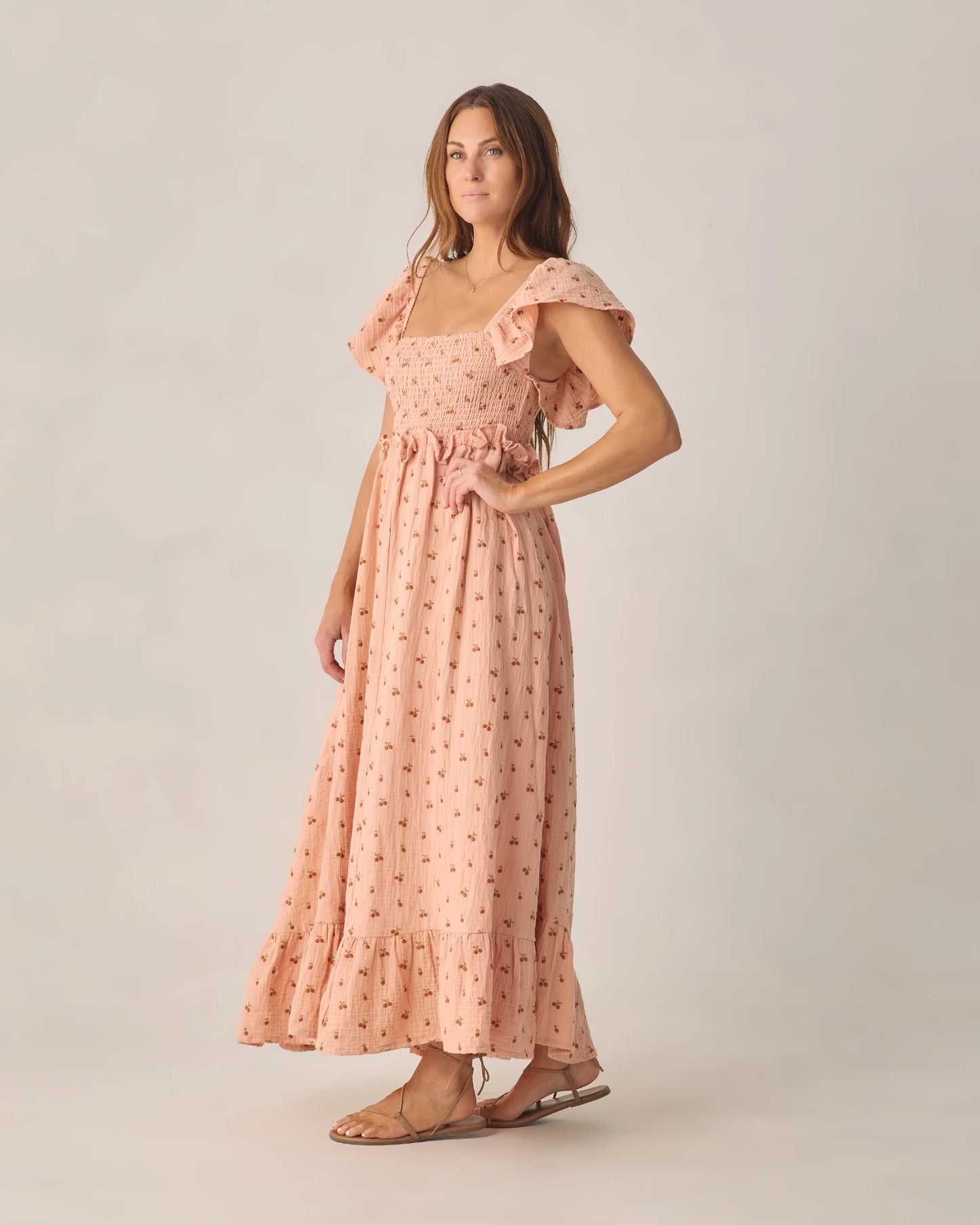 Women's Francesca Dress Cherry Embroidery