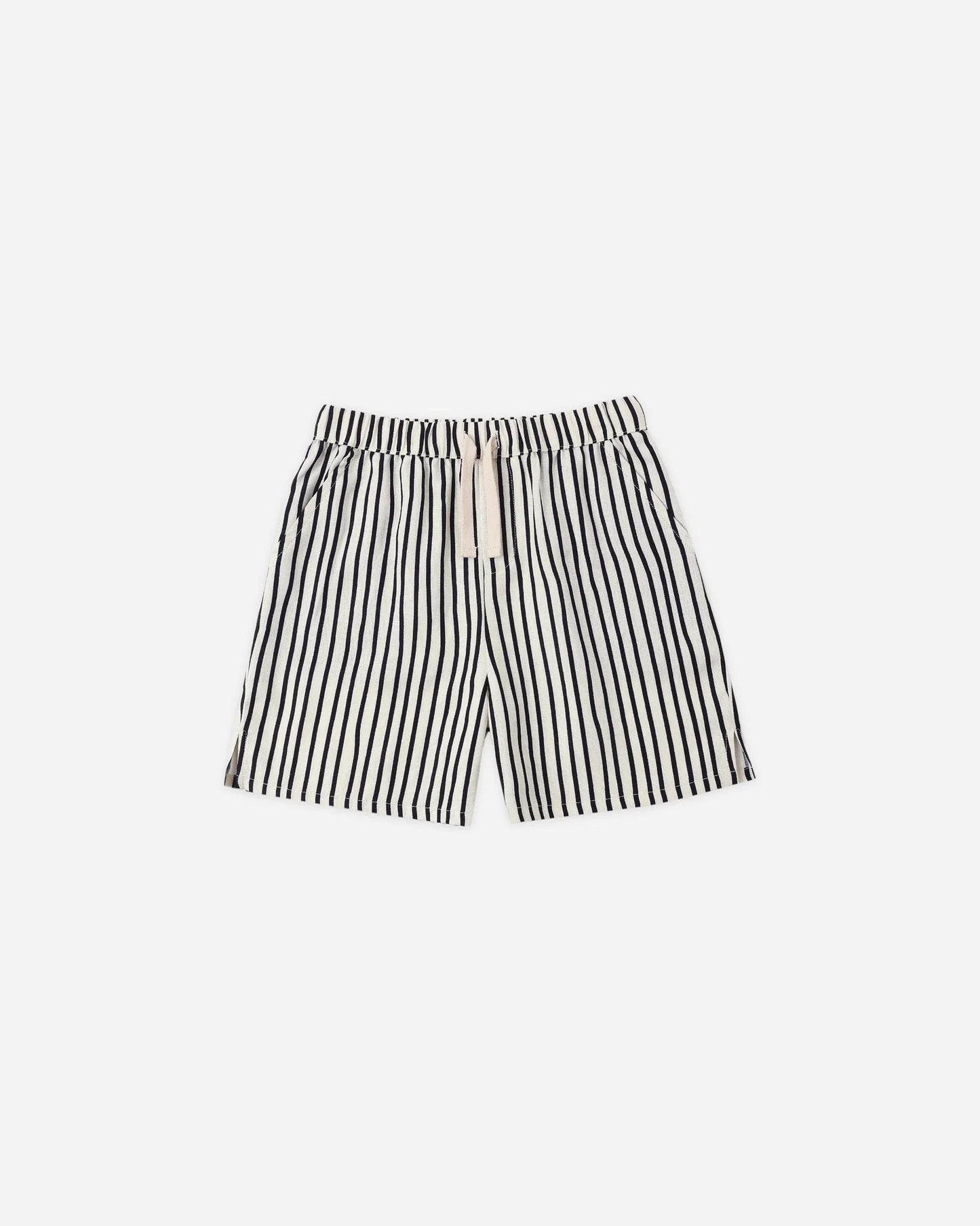 Collared Short Sleeve Shirt + Perry Short Set-  Wavy Stripe