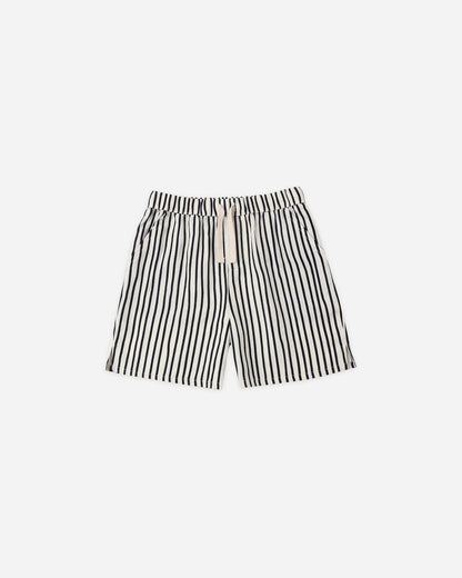 Collared Short Sleeve Shirt + Perry Short Set-  Wavy Stripe