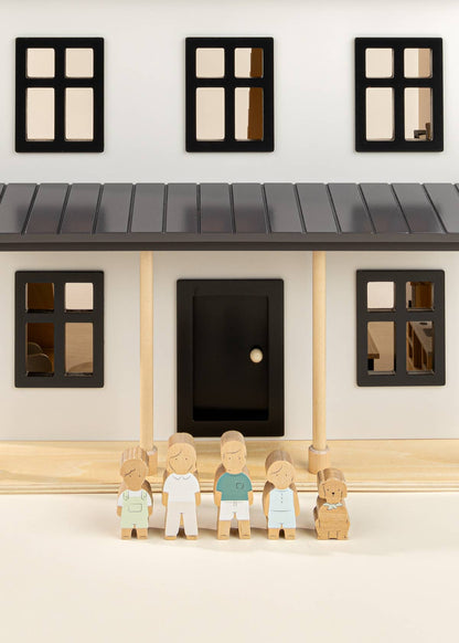 Set of 5 Family Wooden Dollhouse Characters