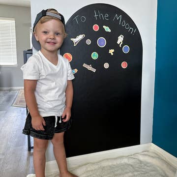 Magic Playwall - Kids Arch Magnetic Chalkboard Wall Decal | Black